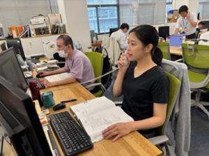 農林水産局業務の様子 電話応対